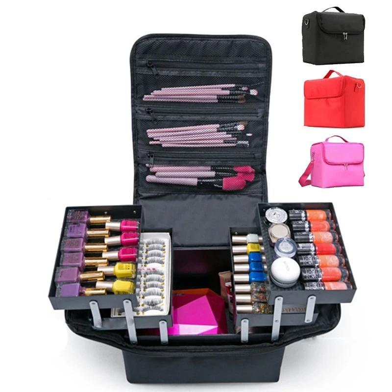 Multilayer Cosmetic Bag Case