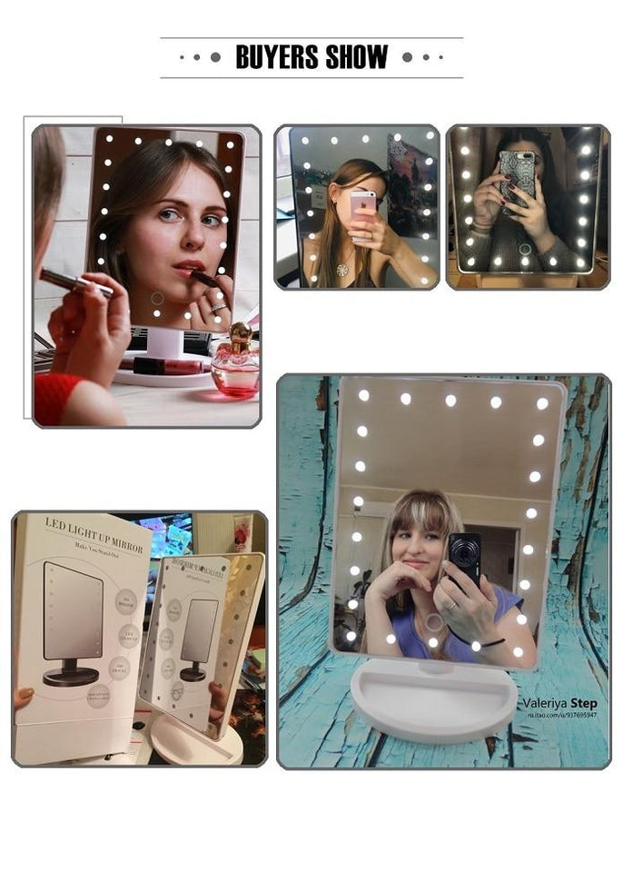 LED Touch Screen Makeup Mirror