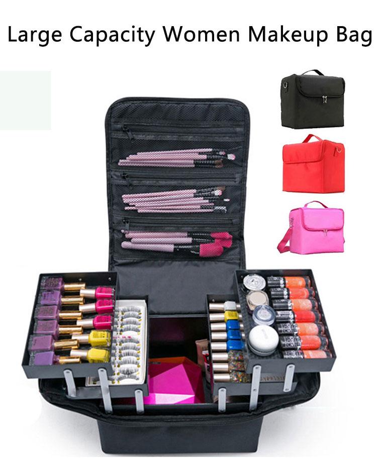 Multilayer Cosmetic Bag Case