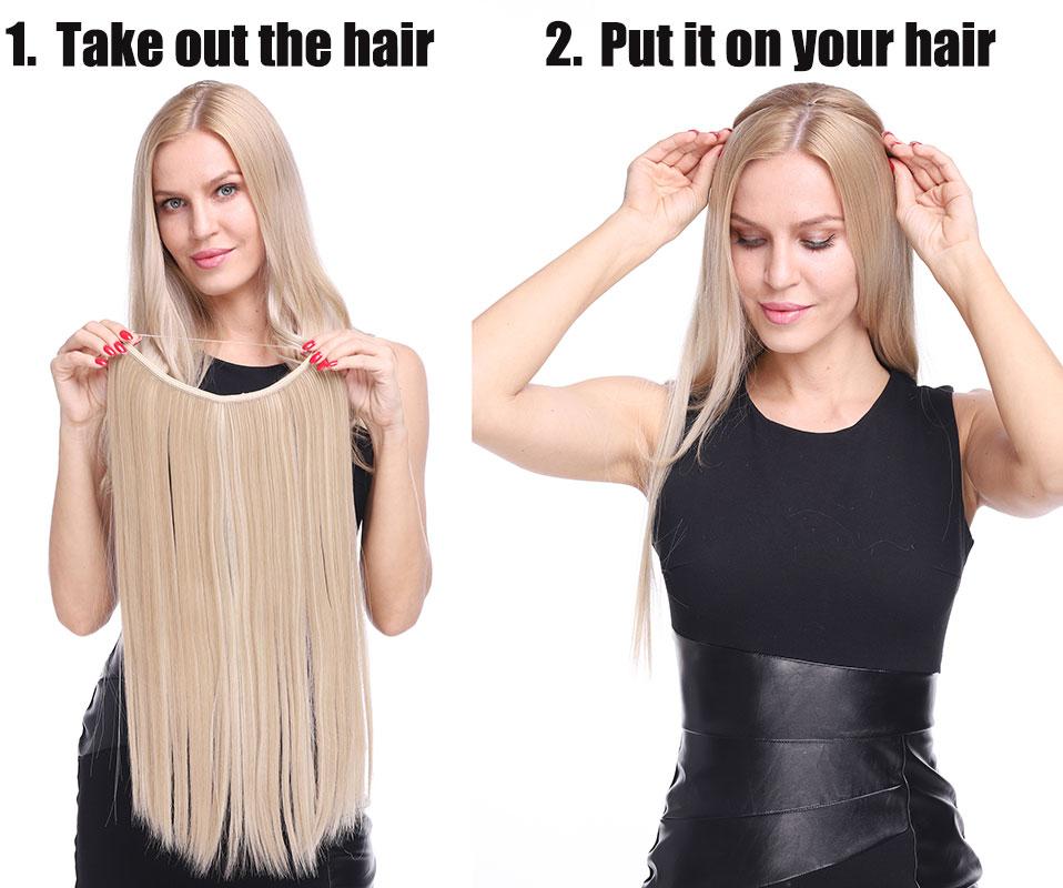 Hair Extension flip in false hair