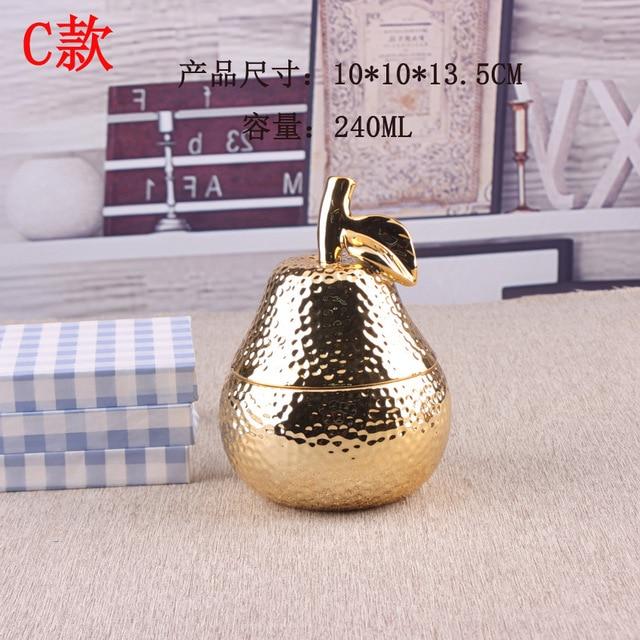 Gold Pineapple Ceramic Sealing Jar
